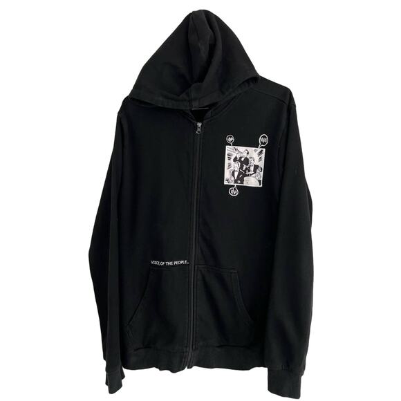 Barstool Sports Full Zip Hoodie Viva Voice Of The People Black EMBROIDERED SZ XL - Picture 1 of 6